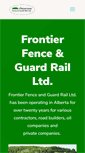 Mobile Screenshot of frontierfence.ca